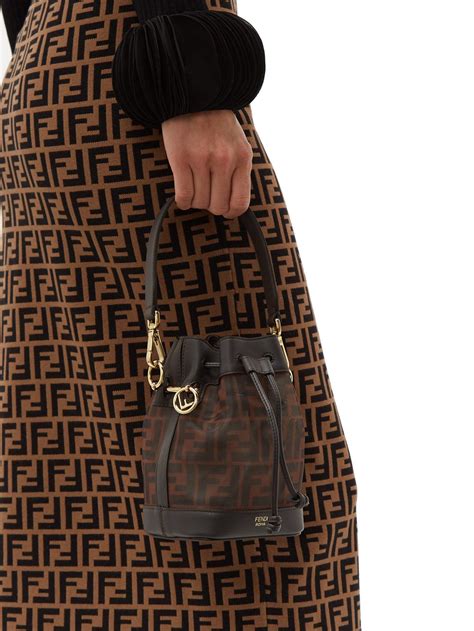fendi brown mesh mini forever fendi mon trésor bag